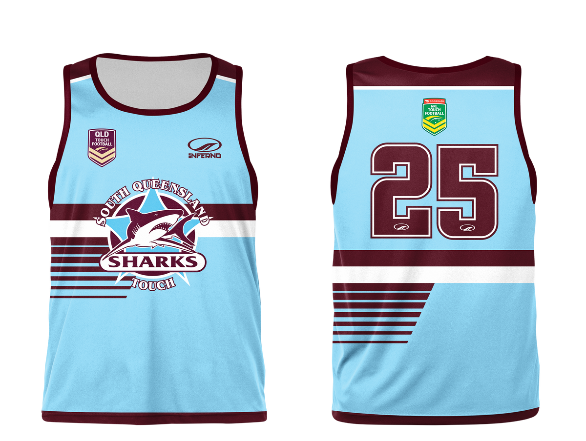 SQ Sharks Playing Singlet (Sky)