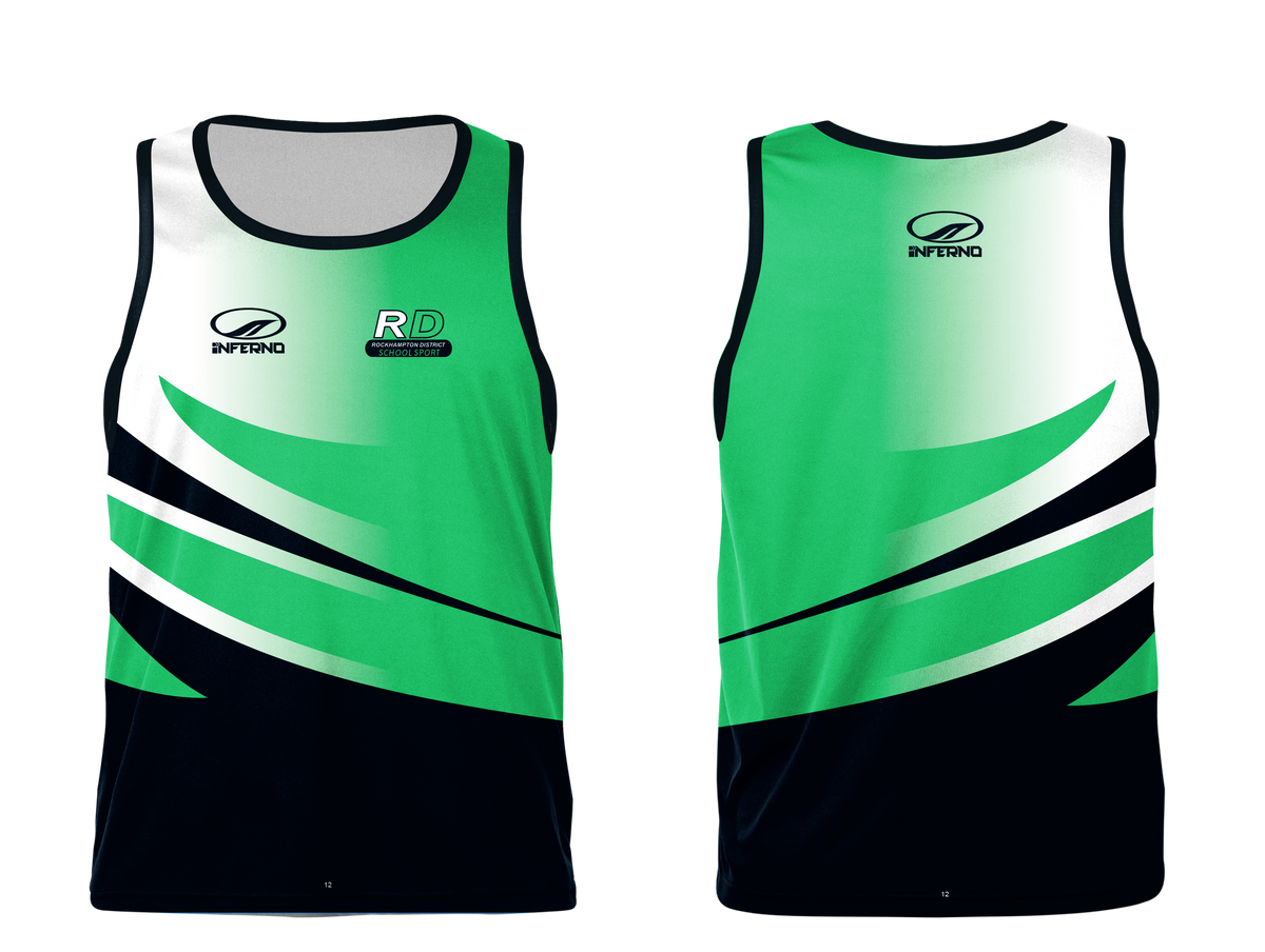 ROCKHAMPTON DISTRICT SCHOOL SPORT MENS SINGLET