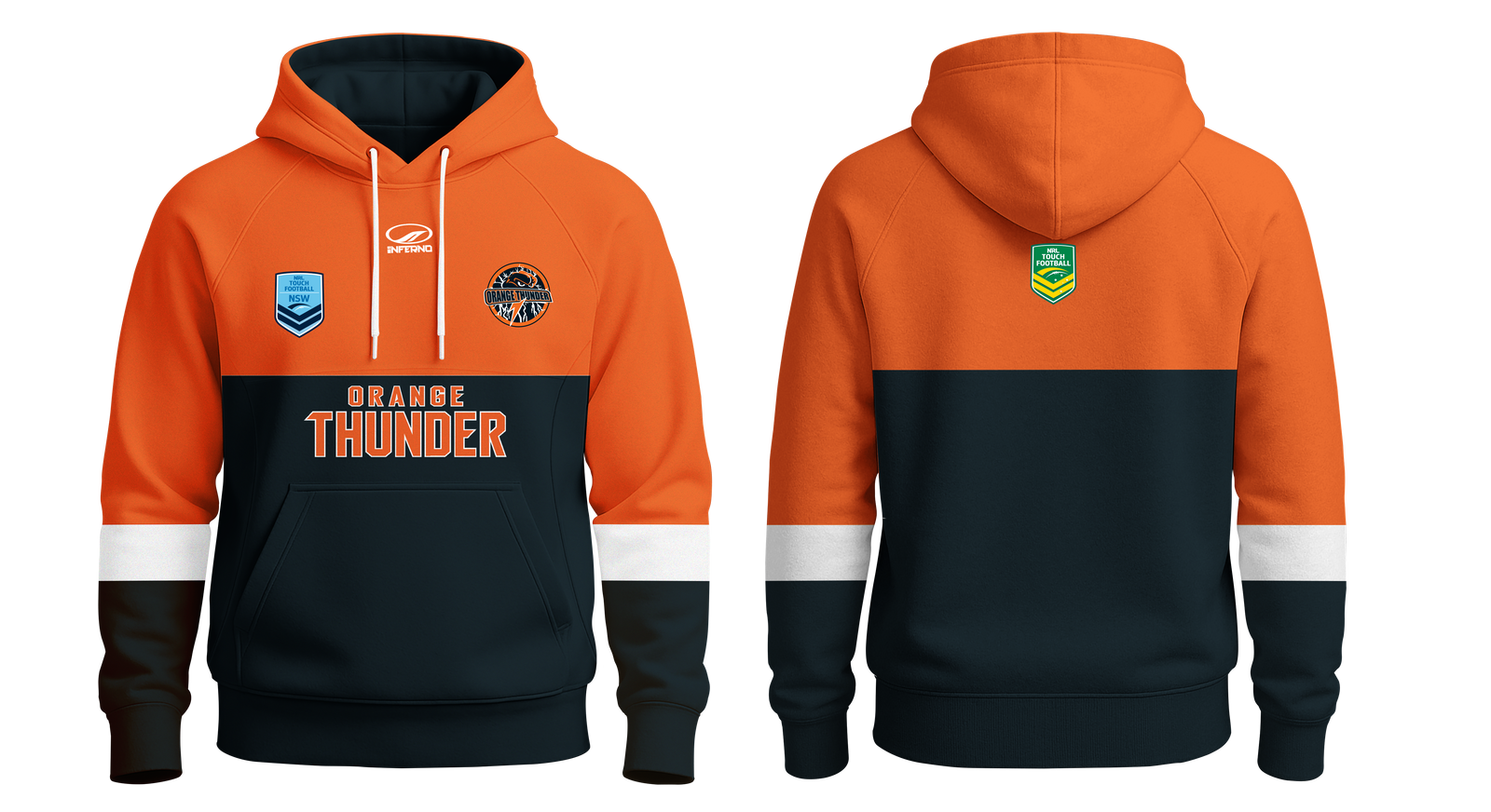 Orange Thunder Touch Cut and Sew Hoodie