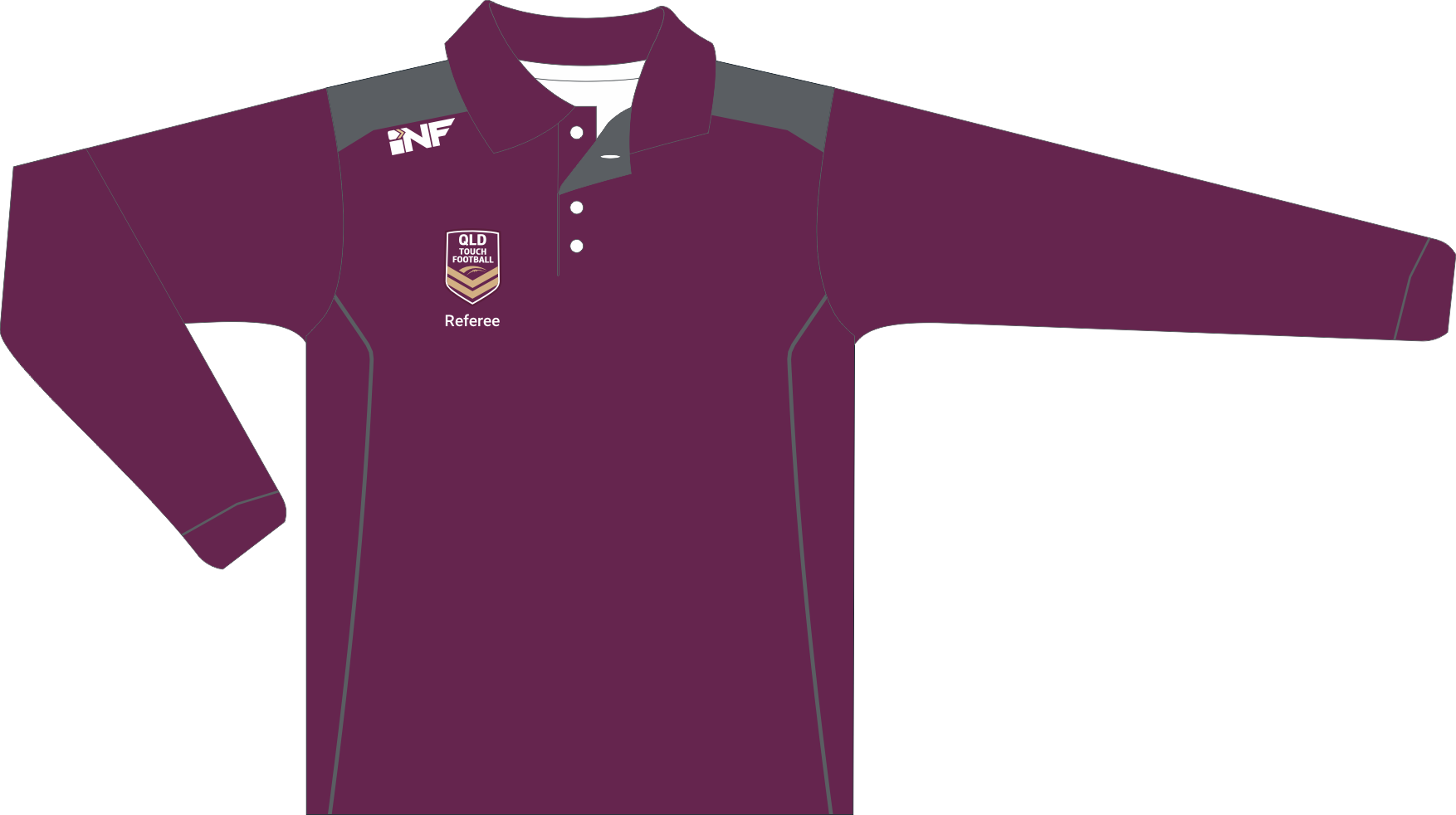 QTF Referee Long Sleeve Polo