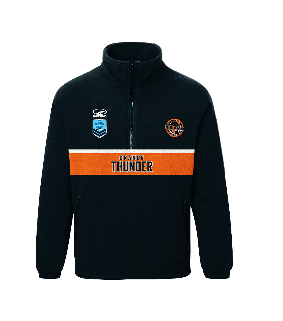 Orange Thunder Touch 1/4 Zip Fleece