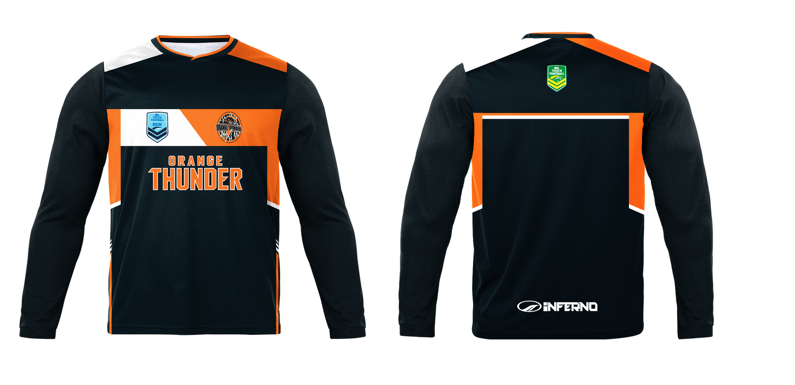 Orange Thunder Touch Long Sleeve Tee