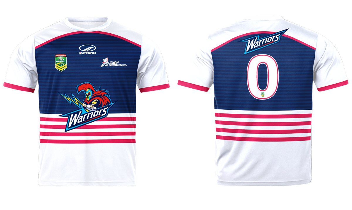 ADF Warriors Training Shirt - Black &amp; White