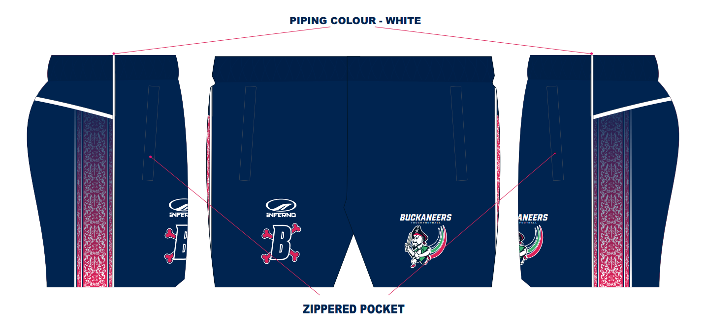 Buckaneers Touch Unisex & Ladies Casual Shorts