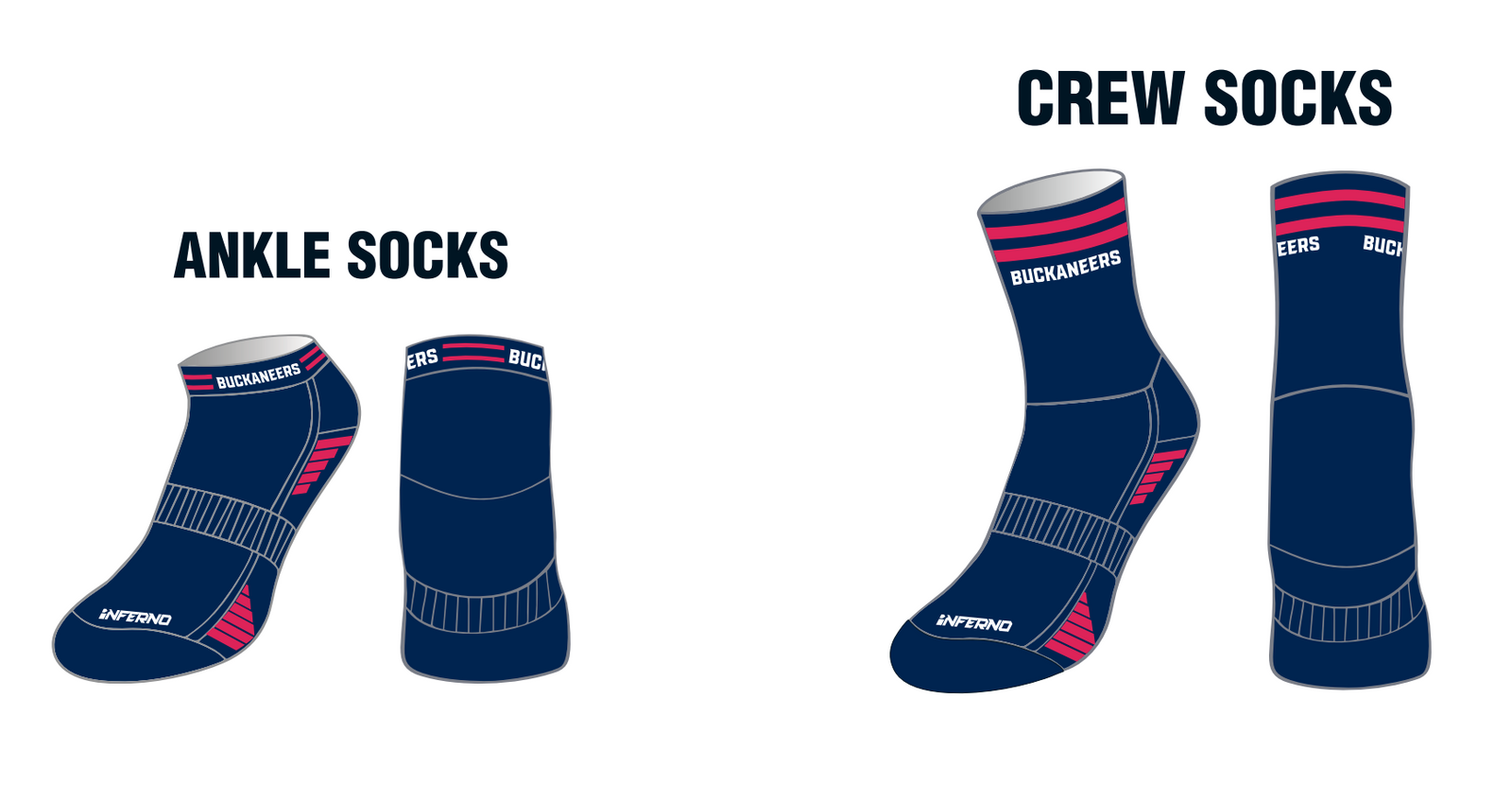 Buckaneers Touch Crew & Ankle Socks
