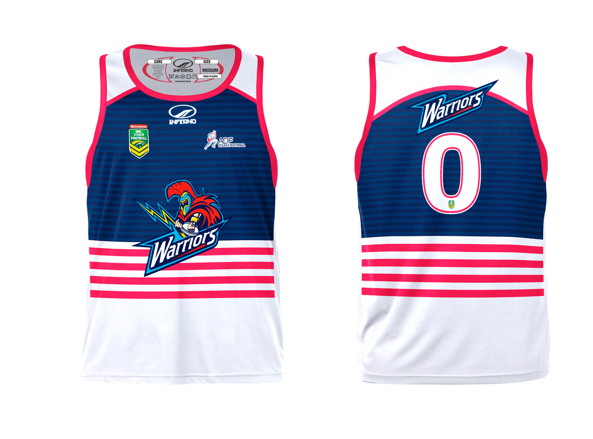 ADF Warriors Training Singlet - Black &amp; White